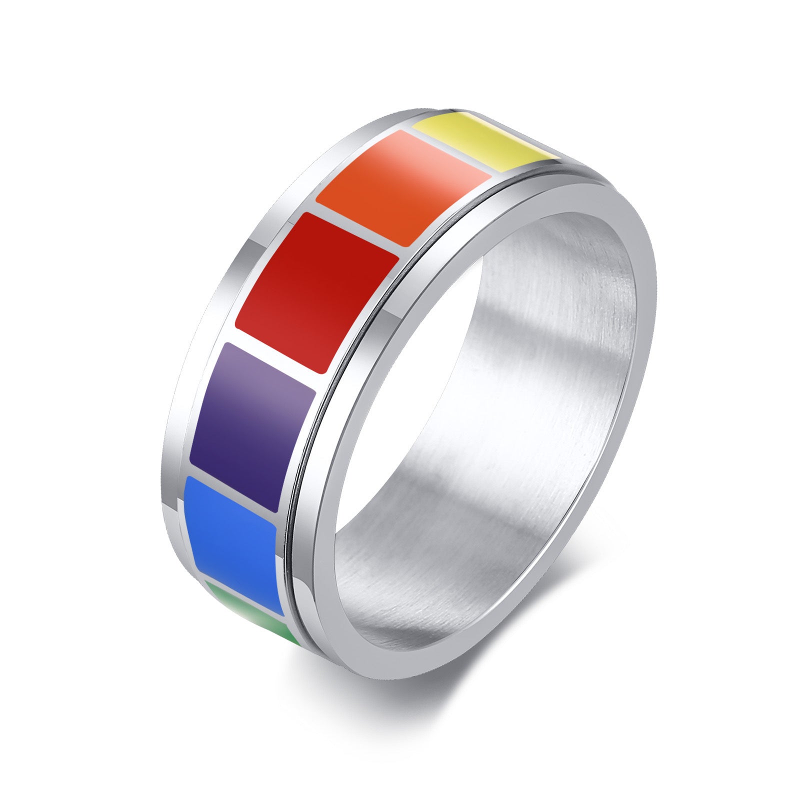 Anillo LGBT de acero de titanio al por mayor